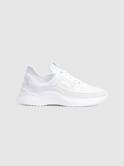 Calvin Klein Cipők HU174046 | Calvin Klein Bőr Női Sportcipő Fehér